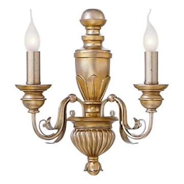 Ideal Lux - Настінна лампа FIRENZE 2xE14/40W/230V золотий