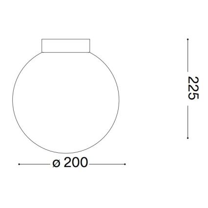 Ideal Lux - Настінний світильник CARTA 1xE27/25W/230V діаметр 20 см білий