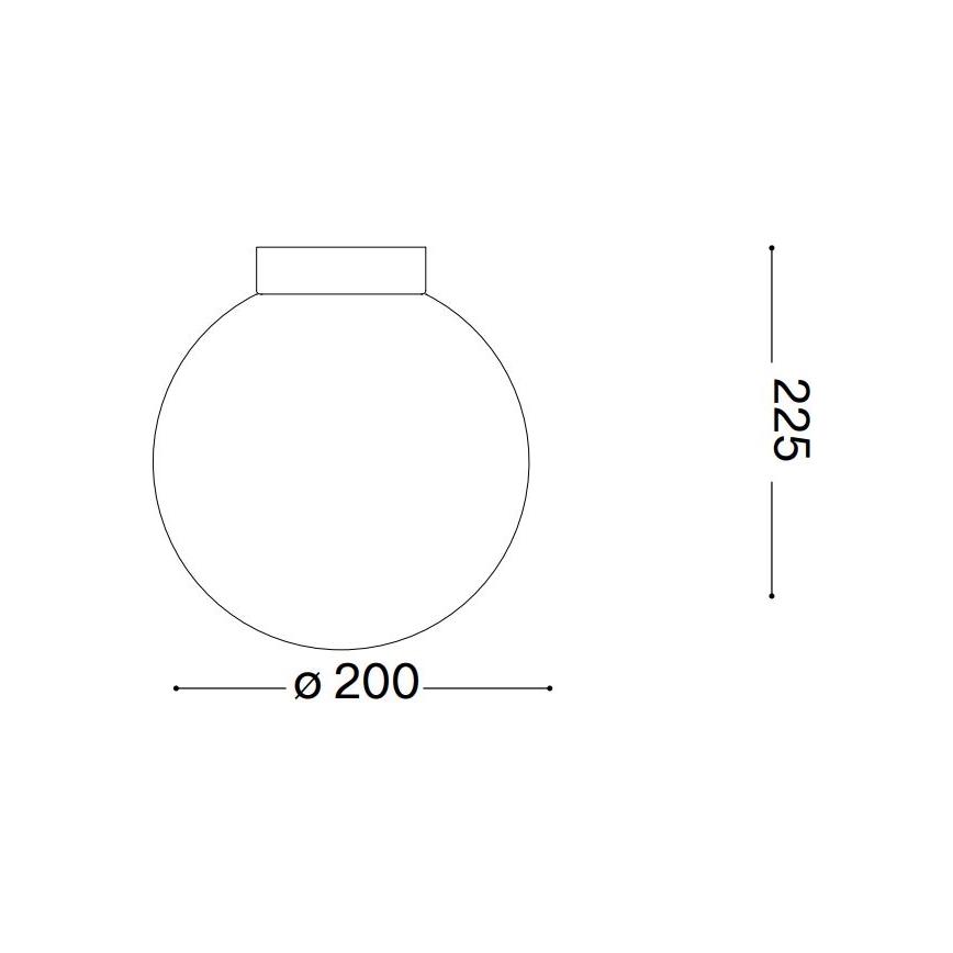 Ideal Lux - Настінний світильник CARTA 1xE27/25W/230V діаметр 20 см білий