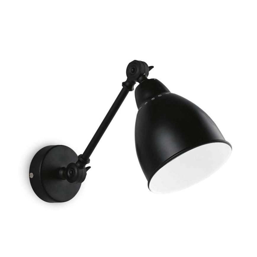 Ideal Lux - Настінний світильник NEWTON 1xE27/42W/230V чорний