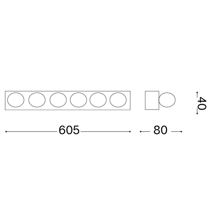 Ideal Lux - Настінний світильник PRIVE 6xE14/40W/230V білий