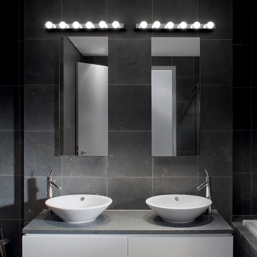 Ideal Lux - Настінний світильник PRIVE 8xE14/40W/230V глянцевий хром