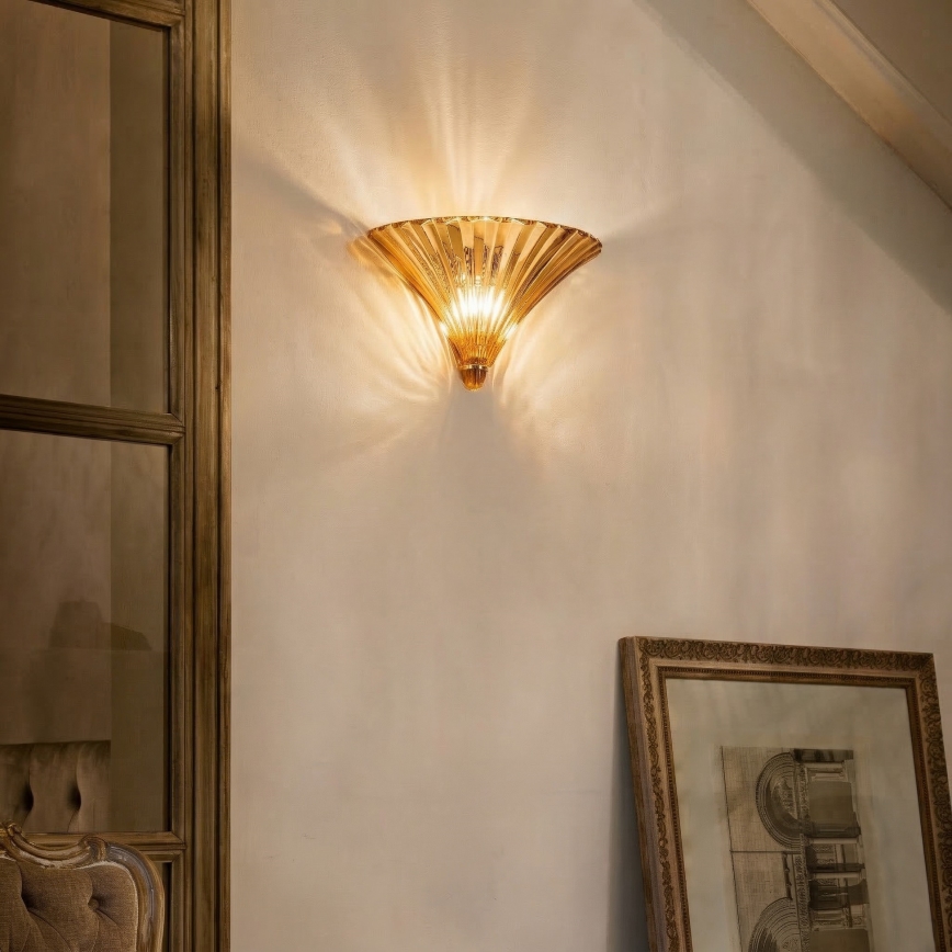 Ideal Lux - Настінний світильник SANTA 1xE14/40W/230V золотий