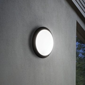 Ideal Lux - Настінний вуличний світильник POLAR 1xE27/23W/230V IP66 чорний