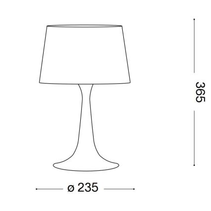 Ideal Lux - Настольная лампа 1xE27/60W/230V