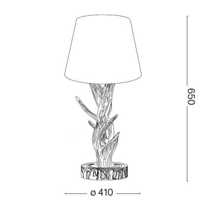 Ideal Lux - Настольная лампа CHALET 1xE27/60W/230V рога