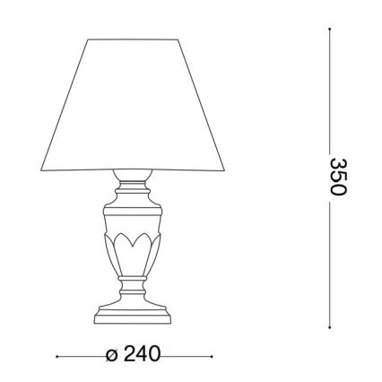 Ideal Lux - Настольная лампа FIRENZE 1xE14/40W/230V белый/золотистый