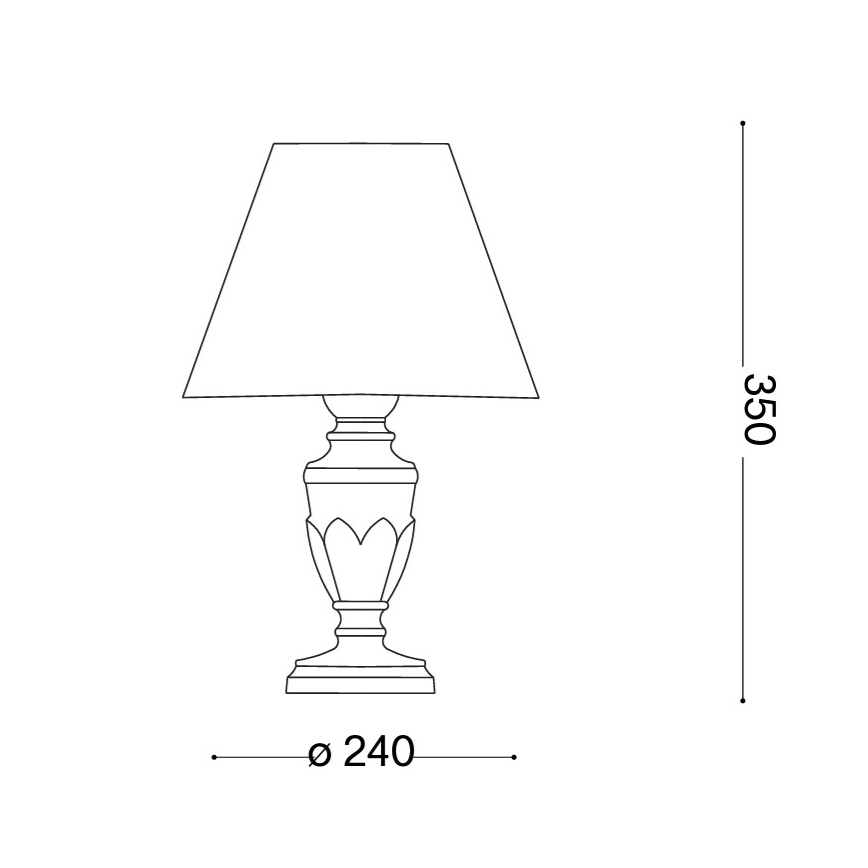 Ideal Lux - Настольная лампа FIRENZE 1xE14/40W/230V золотая