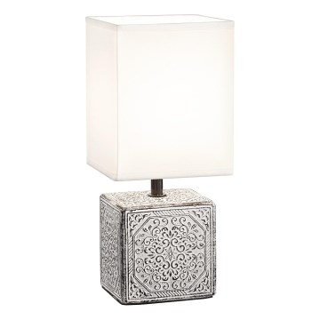 Ideal Lux - Настольная лампа KALI 1xE14/40W/230V белая/серая