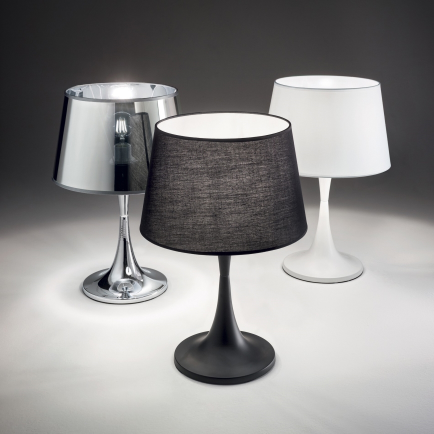 Ideal Lux - Настольная лампа LONDON 1xE27/60W/230V черная