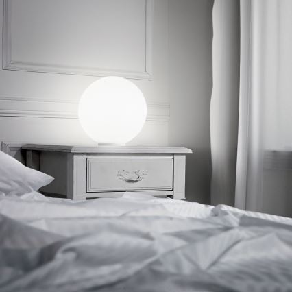 Ideal Lux - Настольная лампа MAPA 1xE27/42W/230V, диаметр 20 см, белая