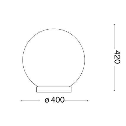 Ideal Lux - Настольная лампа MAPA 1xE27/42W/230V диаметр 40 см белая