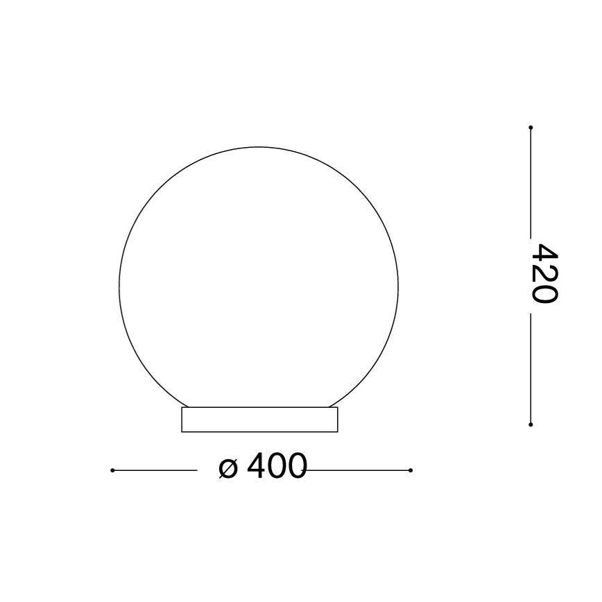 Ideal Lux - Настольная лампа MAPA 1xE27/42W/230V диаметр 40 см белая
