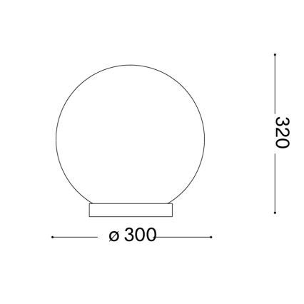 Ideal Lux - Настольная лампа MAPA 1xE27/42W/230V Ø 30 см белая