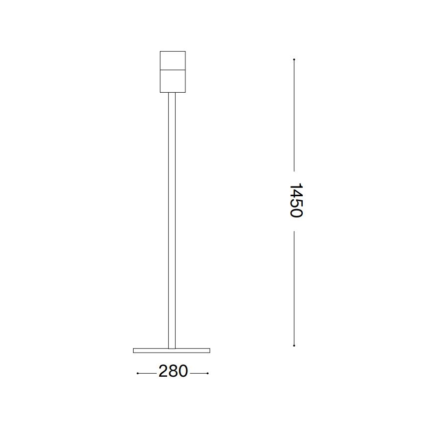 Ideal Lux - Ніжка для лампи (торшера) SET UP 1xE27/42W/230V глянцевий хром