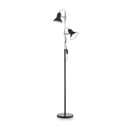 Ideal Lux - Підлогова лампа POLLY 2xE27/60W/230V чорна