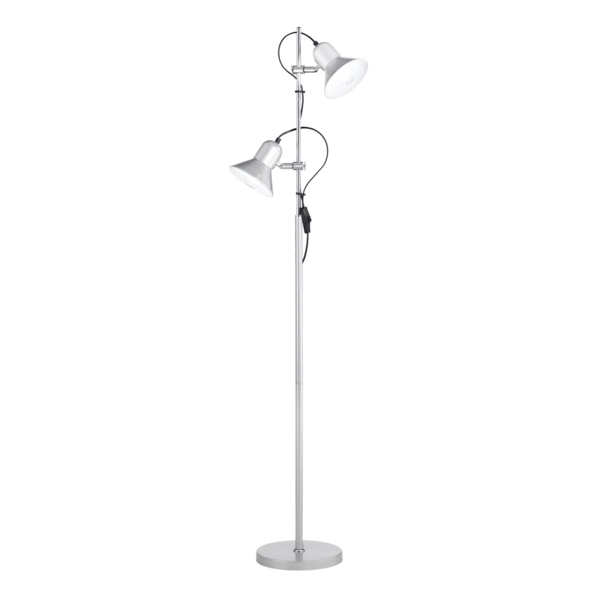 Ideal Lux - підлогова лампа POLLY 2xE27/60W/230V, срібляста