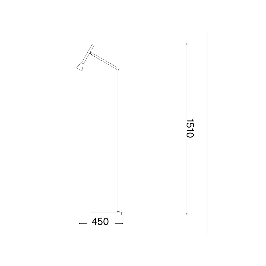 Ideal Lux - підлогова LED-лампа DIESIS LED/4,5W/230V CRI 95 матовий хром