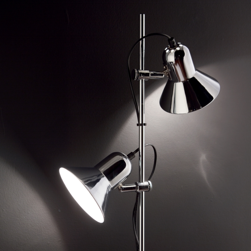 Ideal Lux - Підлоговий торшер 2xE27/60W/230V полірований хром
