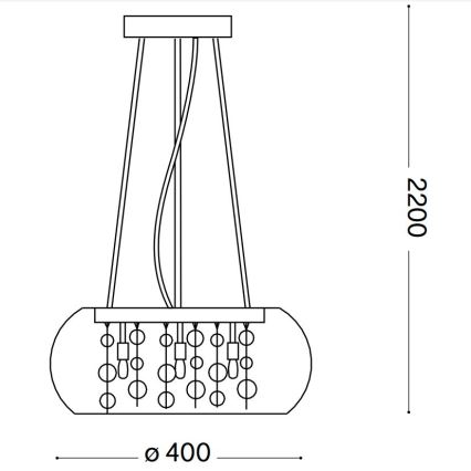 Ideal Lux - Підвісна люстра AUDI 5xG9/40W/230V прозорий