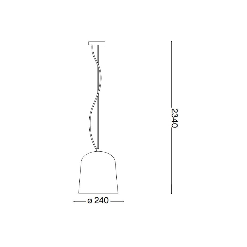 Ideal Lux - Підвісна люстра BISTRO 1xE27/60W/230V діаметр 24 см димчастий