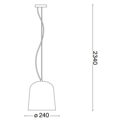 Ideal Lux - Підвісна люстра BISTRO 1xE27/60W/230V діаметр 24 см прозорий