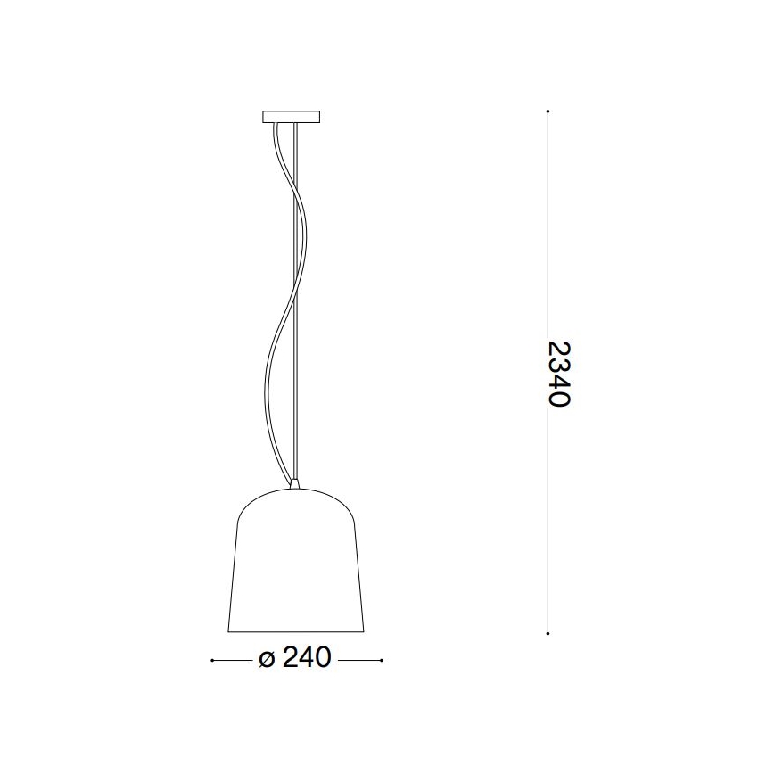 Ideal Lux - Підвісна люстра BISTRO 1xE27/60W/230V діаметр 24 см прозорий