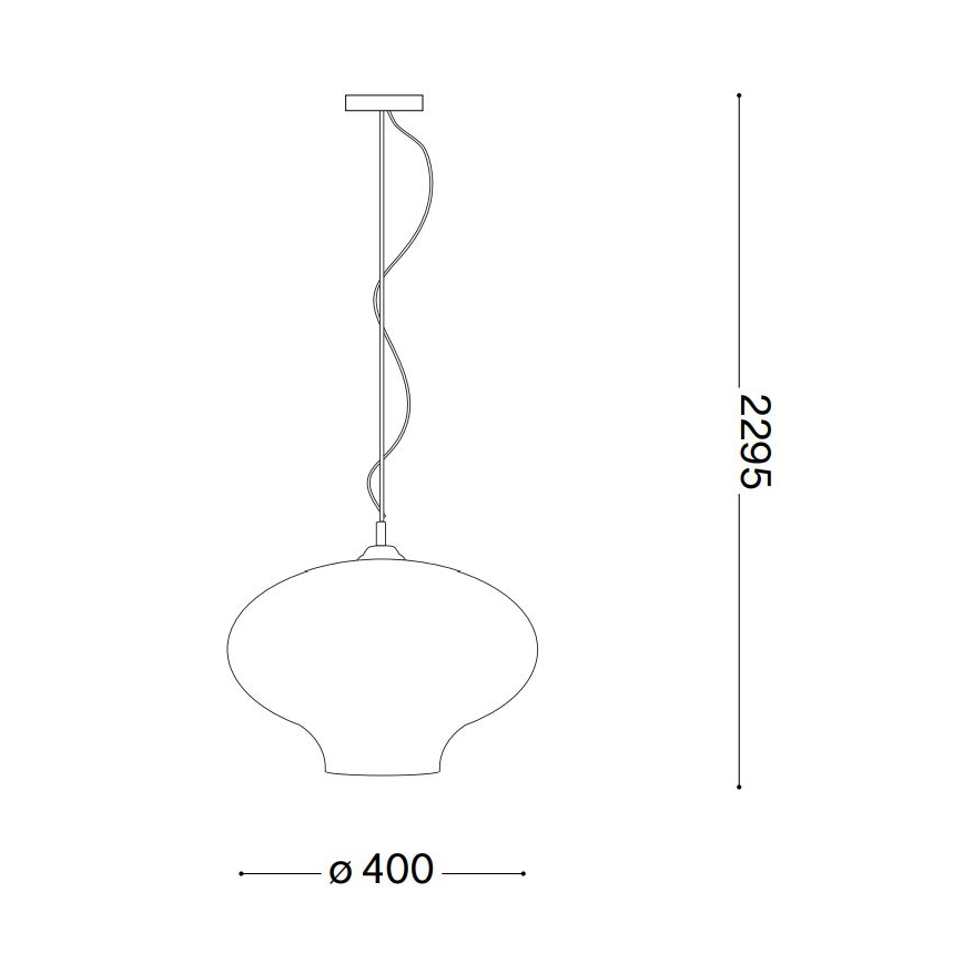 Ideal Lux - Підвісна люстра BISTRO 1xE27/60W/230V діаметр 40 см димчастий