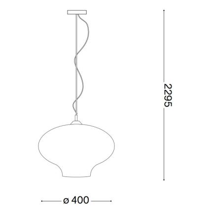 Ideal Lux - Підвісна люстра BISTRO 1xE27/60W/230V діаметр 40 см прозорий