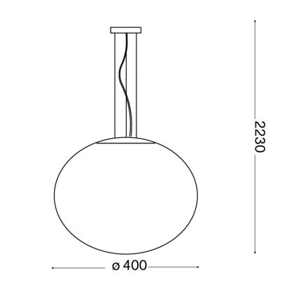 Ideal Lux - Підвісна люстра CANDY 1xE27/42W/230V діаметр 40 см білий