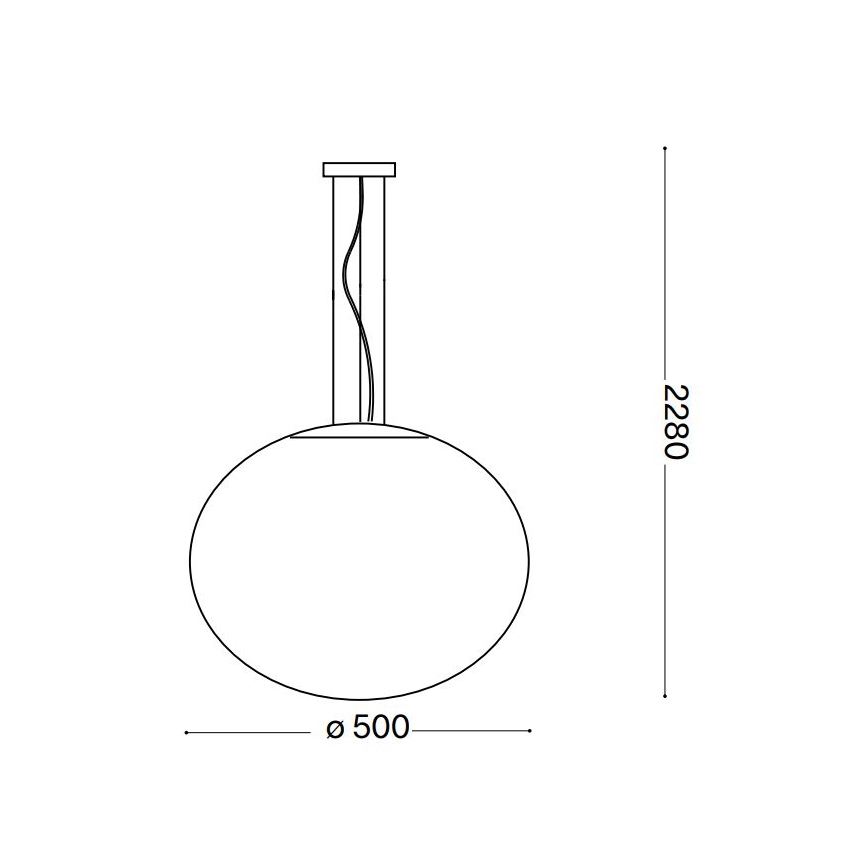 Ideal Lux - Підвісна люстра CANDY 1xE27/42W/230V діаметр 50 см білий
