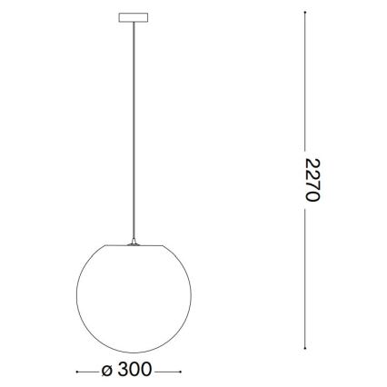 Ideal Lux - Підвісна люстра CARTA 1xE27/25W/230V діаметр 30 см білий