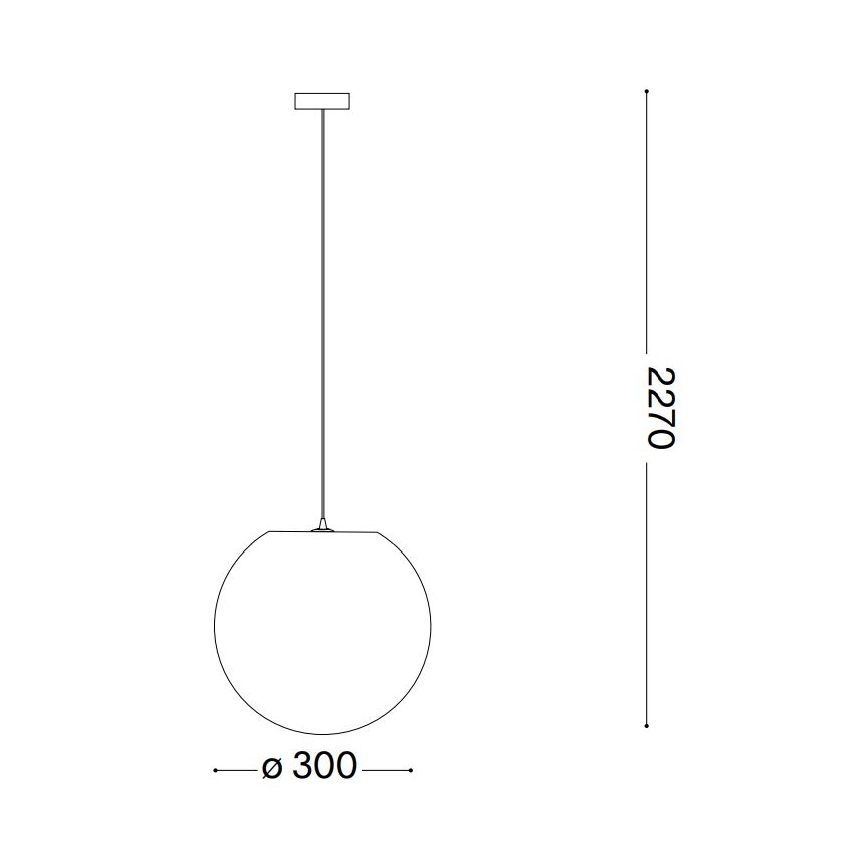 Ideal Lux - Підвісна люстра CARTA 1xE27/25W/230V діаметр 30 см білий