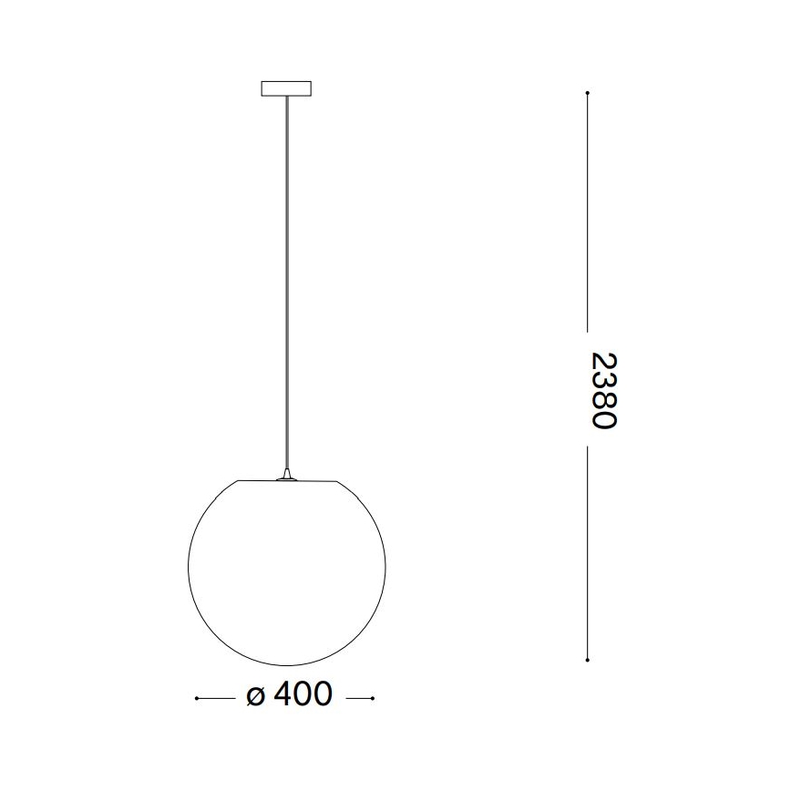 Ideal Lux - Підвісна люстра CARTA 1xE27/25W/230V діаметр 40 см білий