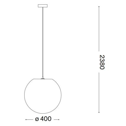 Ideal Lux - Підвісна люстра CARTA 1xE27/25W/230V діаметр 40 см білий