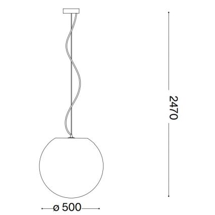 Ideal Lux - Підвісна люстра CARTA 1xE27/25W/230V діаметр 50 см білий