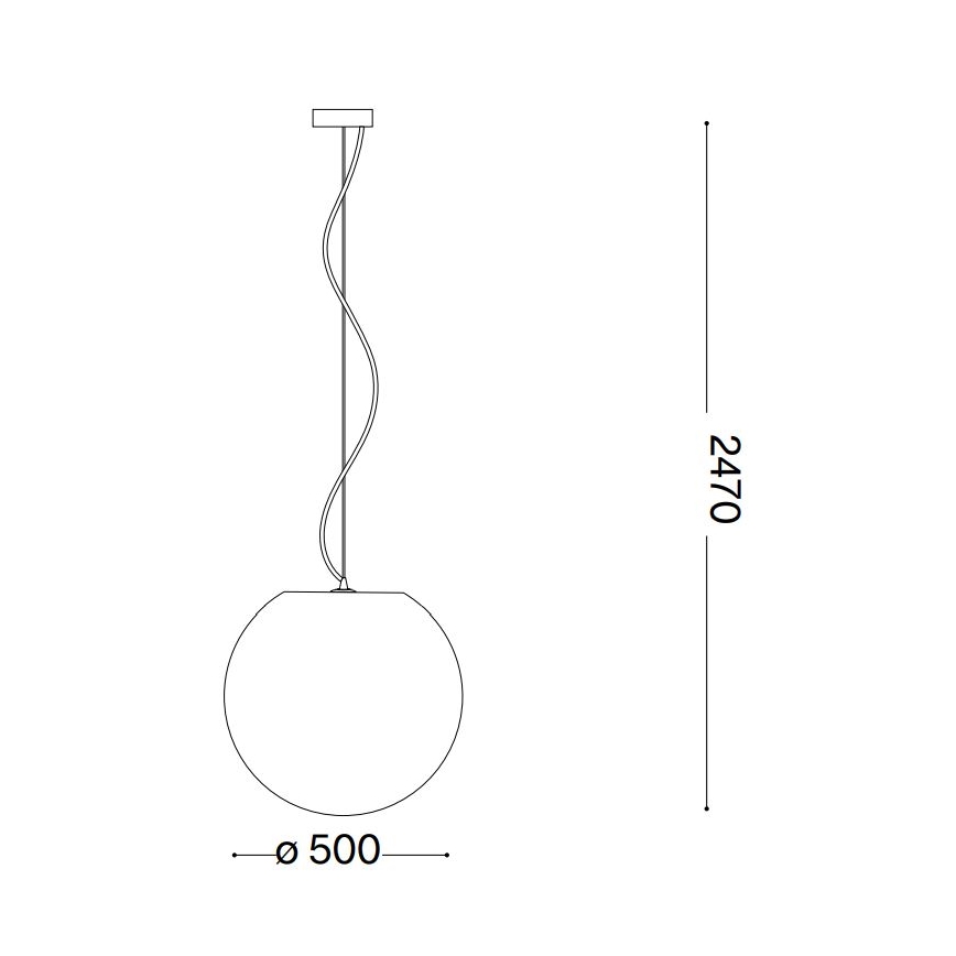 Ideal Lux - Підвісна люстра CARTA 1xE27/25W/230V діаметр 50 см білий