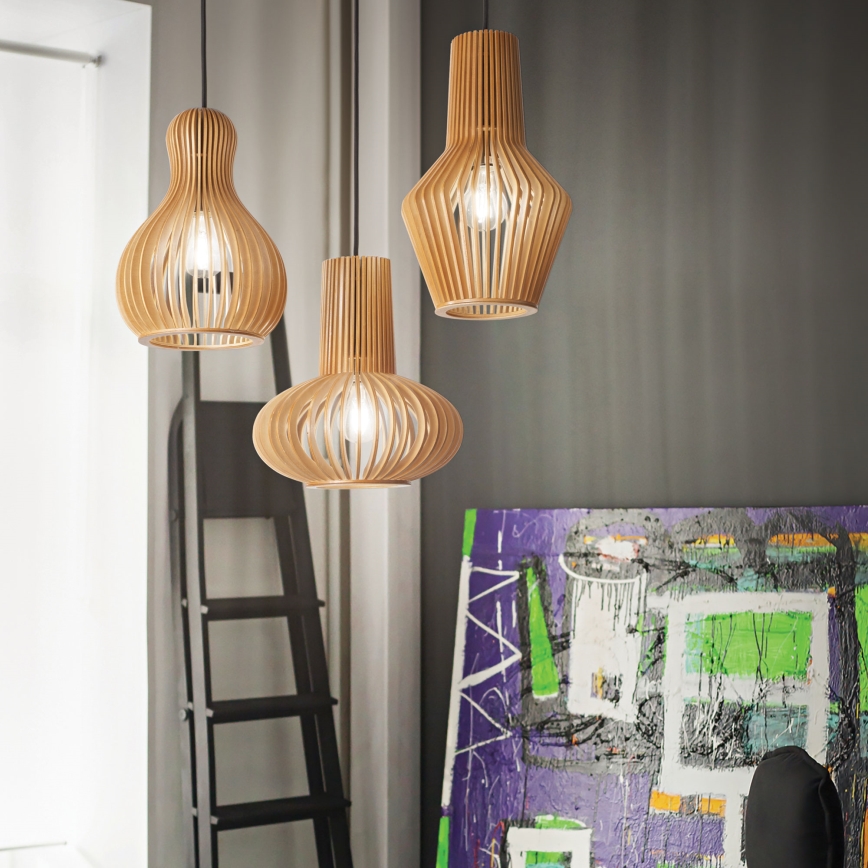 Ideal Lux - Підвісна люстра CITRUS 1xE27/60W/230V фанера