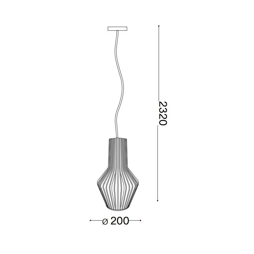 Ideal Lux - Підвісна люстра CITRUS 1xE27/60W/230V фанера