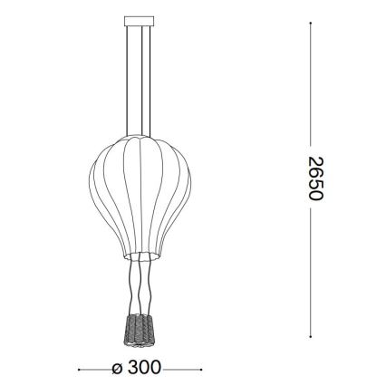 Ideal Lux - Підвісна люстра DREAM BIG 1xE27/42W/230V діаметр 30 см