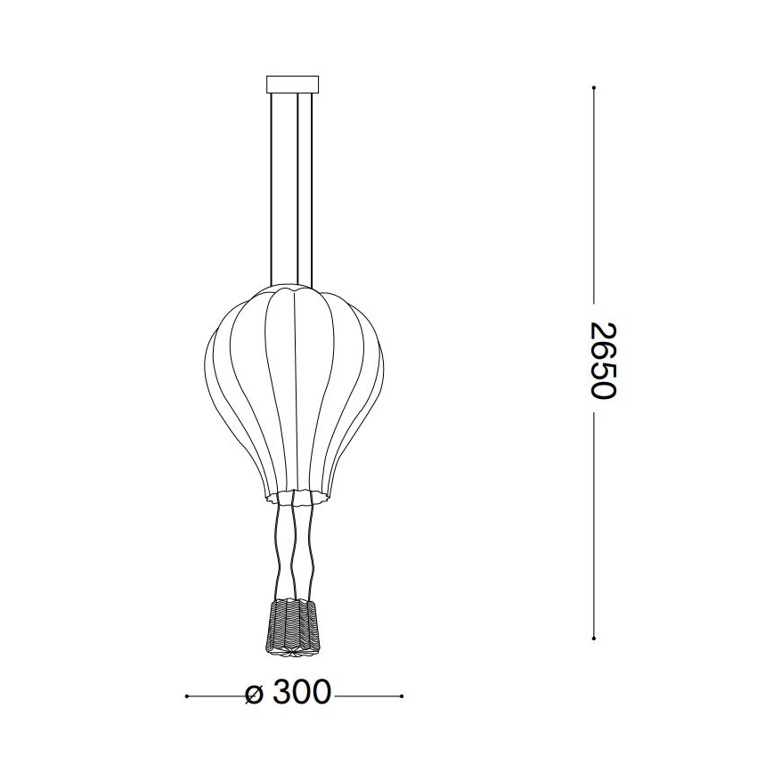 Ideal Lux - Підвісна люстра DREAM BIG 1xE27/42W/230V діаметр 30 см
