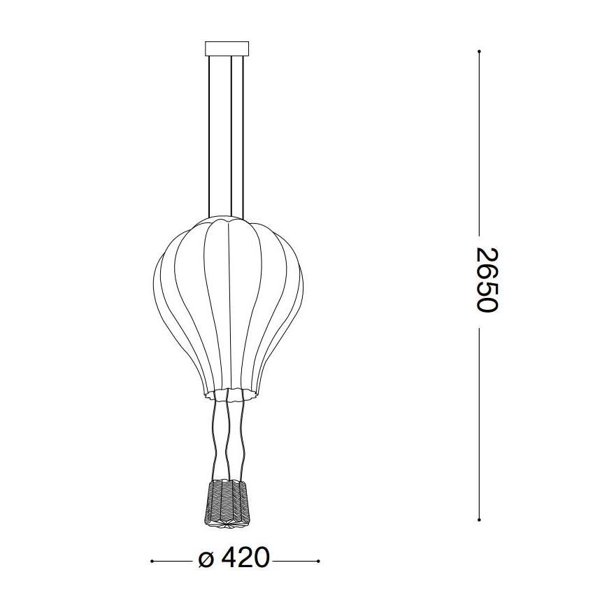 Ideal Lux - Підвісна люстра DREAM BIG 1xE27/42W/230V діаметр 42 см