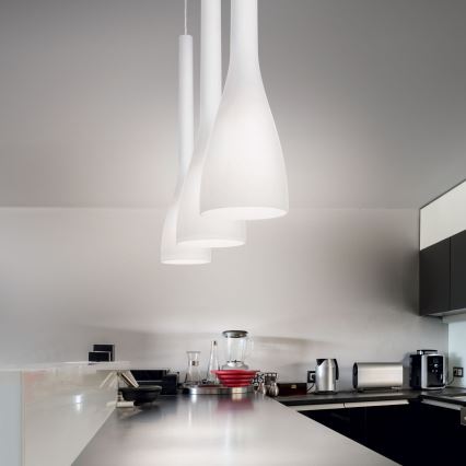 Ideal Lux - підвісна люстра FLUT на шнурі, 1xE14/40W/230V, діаметр 10,5 см, біла