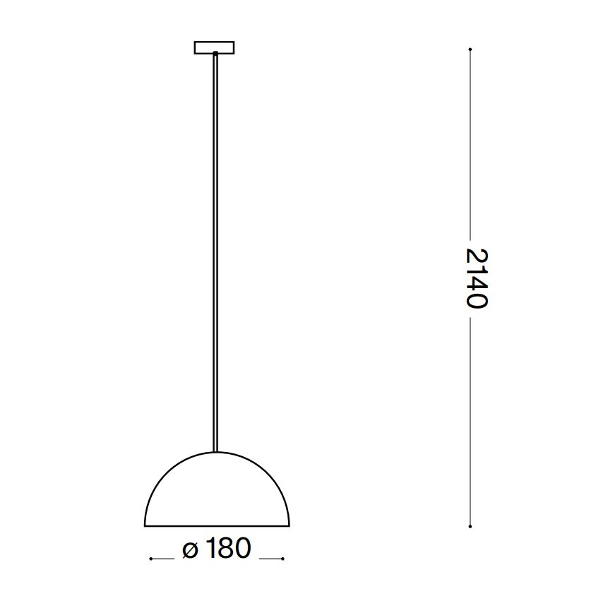 Ideal Lux - Підвісна люстра FOLK 1xE27/60W/230V діаметр 18 см коричневий