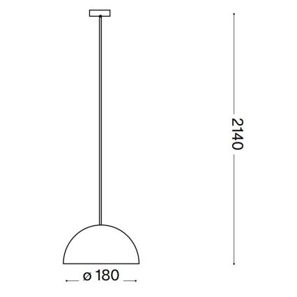 Ideal Lux - Підвісна люстра FOLK 1xE27/60W/230V діаметр 18 см коричневий