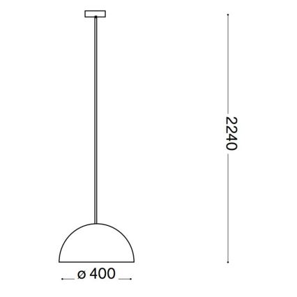 Ideal Lux - Підвісна люстра FOLK 1xE27/60W/230V діаметр 40 см коричневий