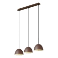 Ideal Lux - Підвісна люстра FOLK 3xE27/60W/230V коричневий