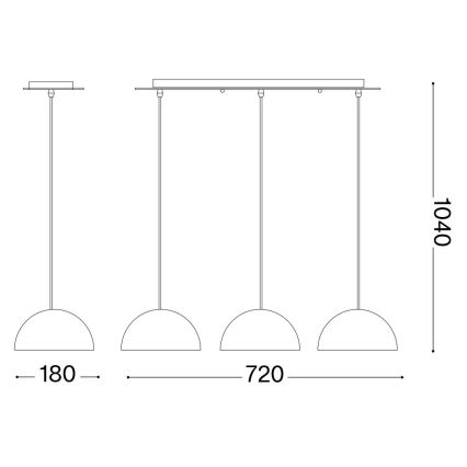 Ideal Lux - Підвісна люстра FOLK 3xE27/60W/230V коричневий