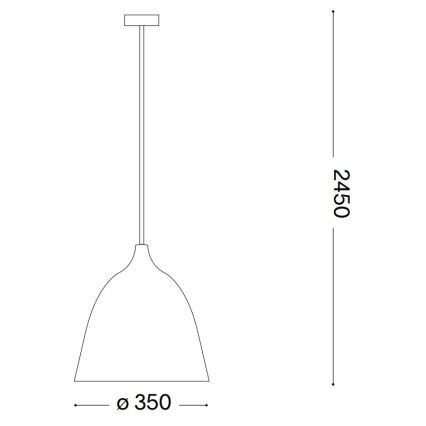 Ideal Lux - Підвісна люстра HAUNT 1xE27/60W/230V діаметр 35 см бежевий
