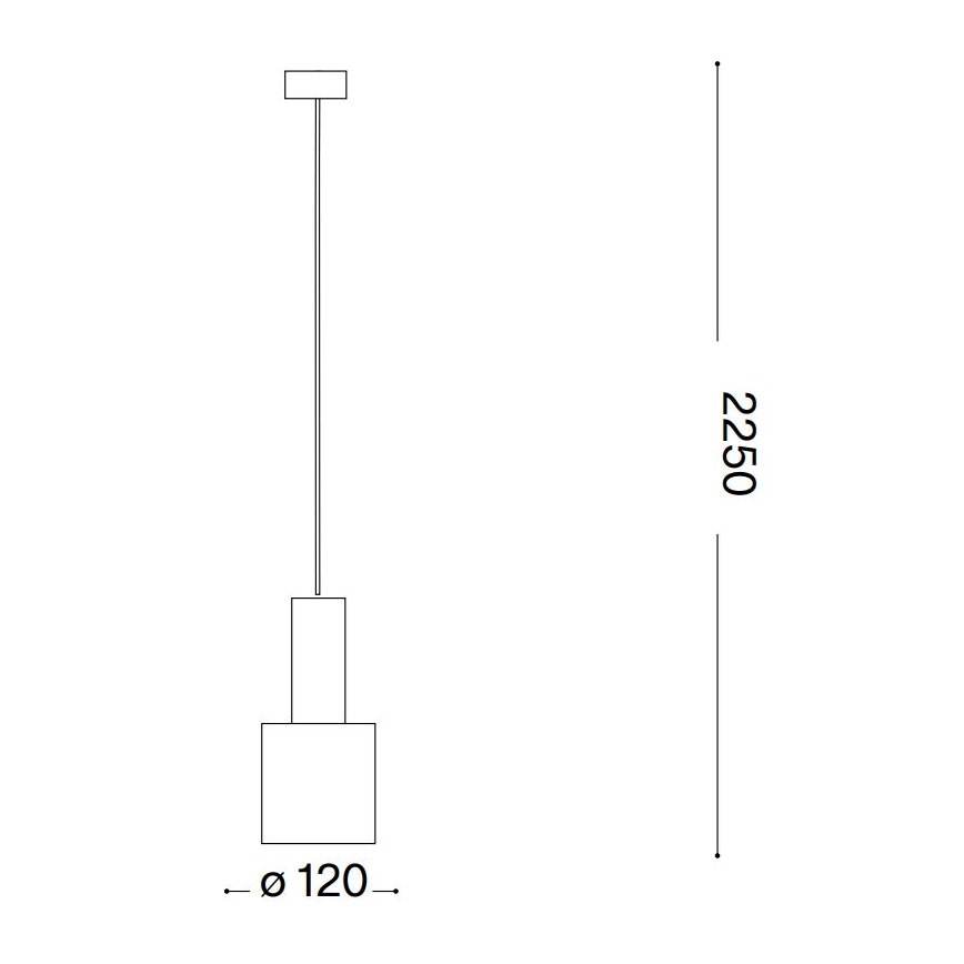 Ideal Lux - Підвісна люстра HOLLY 1xE27/60W/230V діаметр 12 см чорний